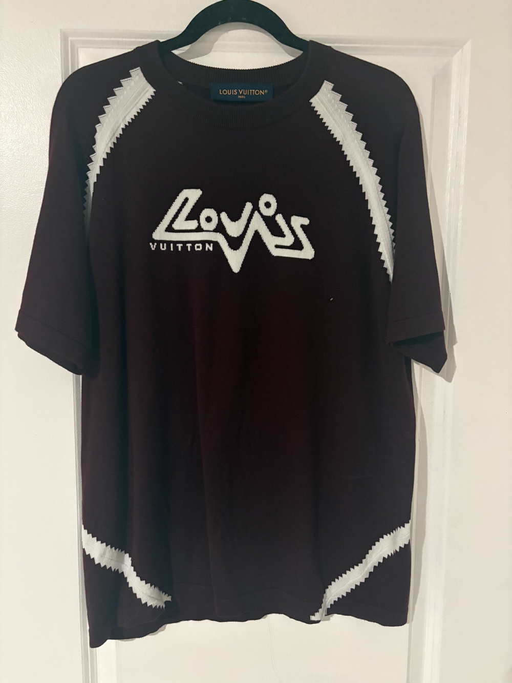 Louis Vuitton Brown Graphic Logo Tee with White Accents
